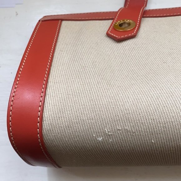 Loro Piana leather trim canvas baguette bag - Picture 12 of 16